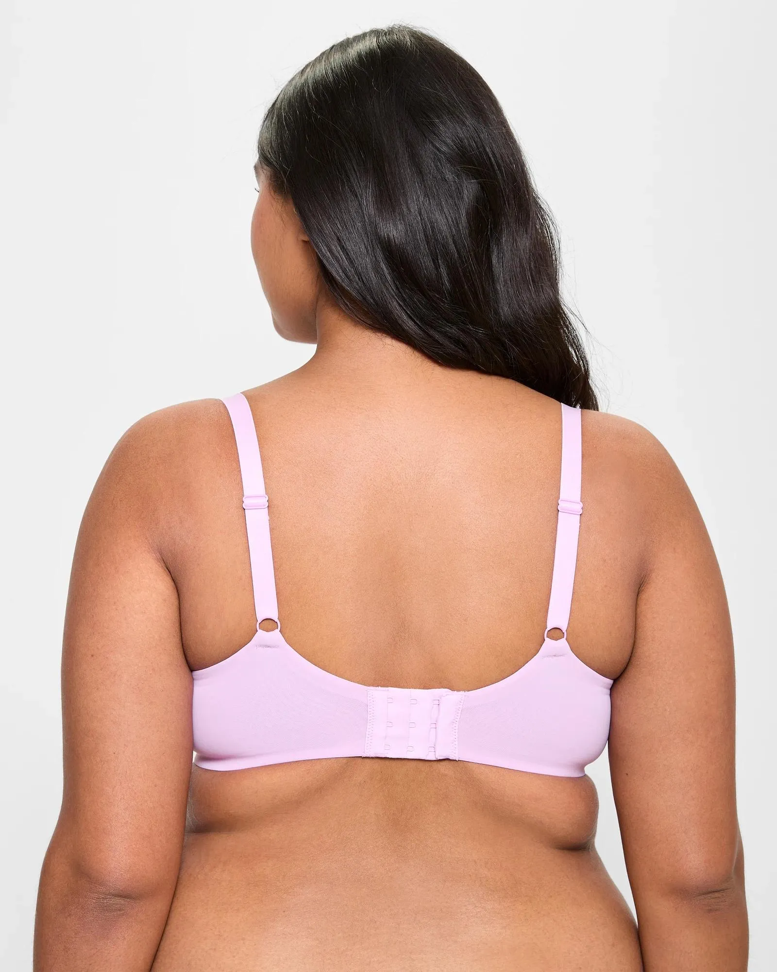 popular  Plus Size Lace Moulded T-Shirt Bra - Orchid Bouquet