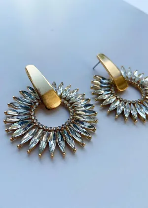Primrose Jewel Hoops - Clear