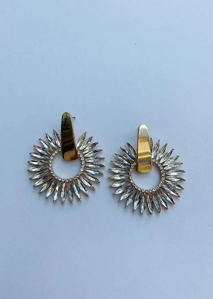 Primrose Jewel Hoops - Clear