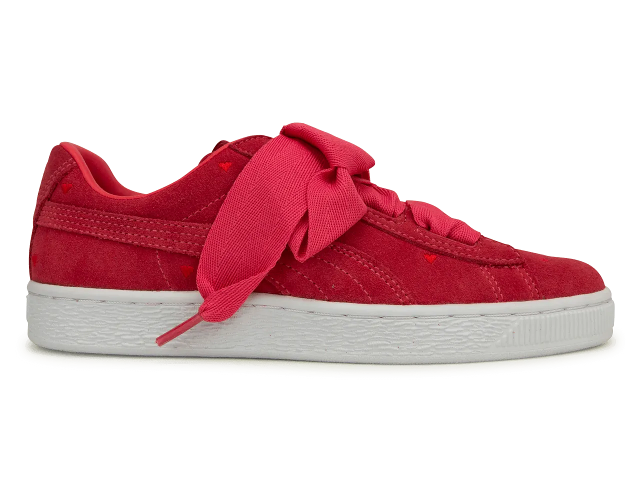 PUMA Kids Suede Heart Valentine JR Pink/White