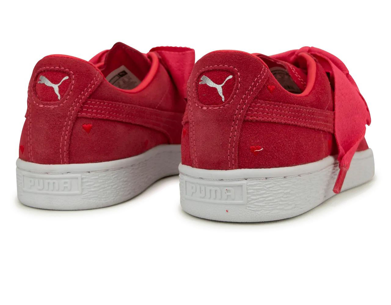 PUMA Kids Suede Heart Valentine JR Pink/White