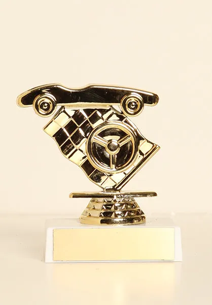 Race Car / Pinewood Derby Figure on Base 6" Trophy