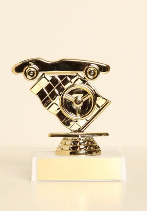 Race Car / Pinewood Derby Figure on Base 6" Trophy