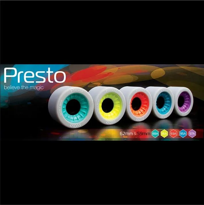 Radar Presto Wheels Narrow 62mm - 4 pack