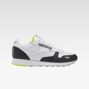 Reebok Footwear Men Classic Leather Shoes CBLACK/FTWWHT/ACIYEL