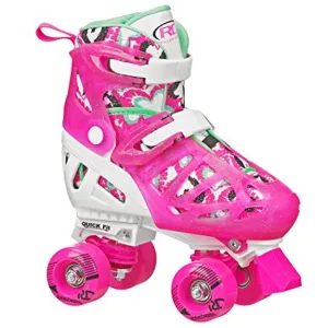 Roller Derby Trac Star Girls Skates Pink/White 12-2