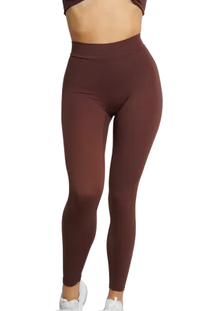 SCULPT V-BACK LEGGINGS - BROWN