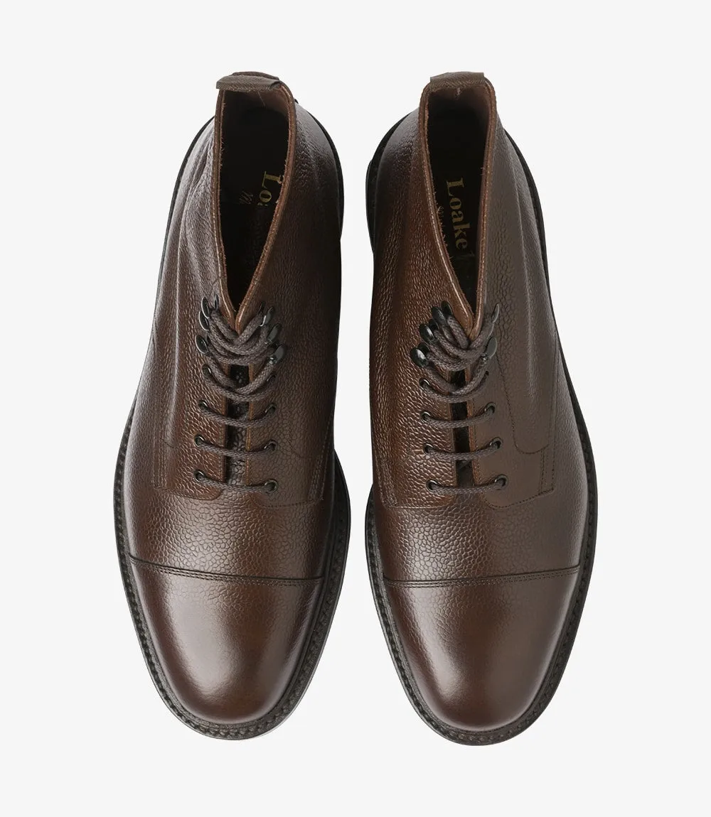 Sedbergh Derby boot - dark brown grain