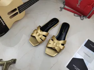 SLY Women's Tribute Flat Mules Gold For Women