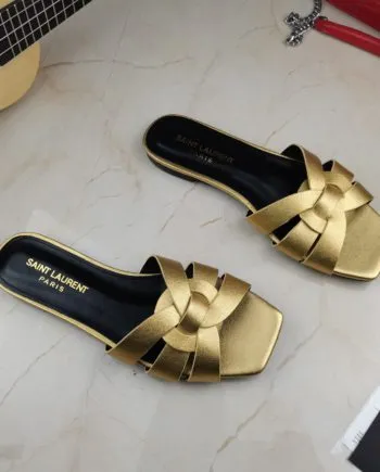 SLY Women's Tribute Flat Mules Gold For Women