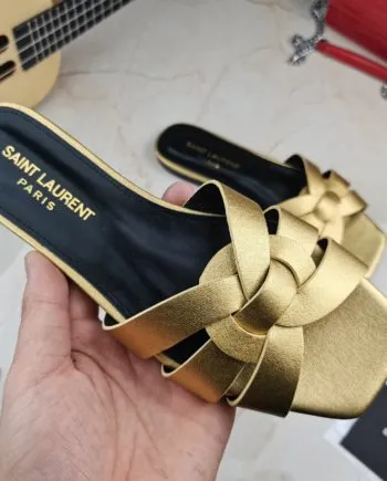 SLY Women's Tribute Flat Mules Gold For Women