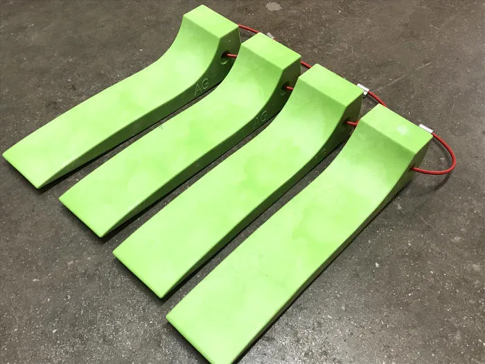 Standard Car Carrier Tire Skates 4-Pack Hi-Vis GREEN