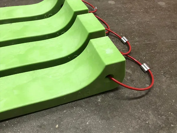 Standard Car Carrier Tire Skates 4-Pack Hi-Vis GREEN