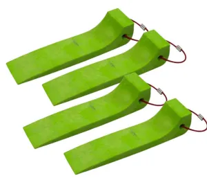 Standard Car Carrier Tire Skates 4-Pack Hi-Vis GREEN