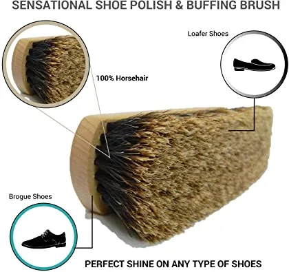 Valentino Garemi | Luxury Leather Shoe Shine Polish Brush