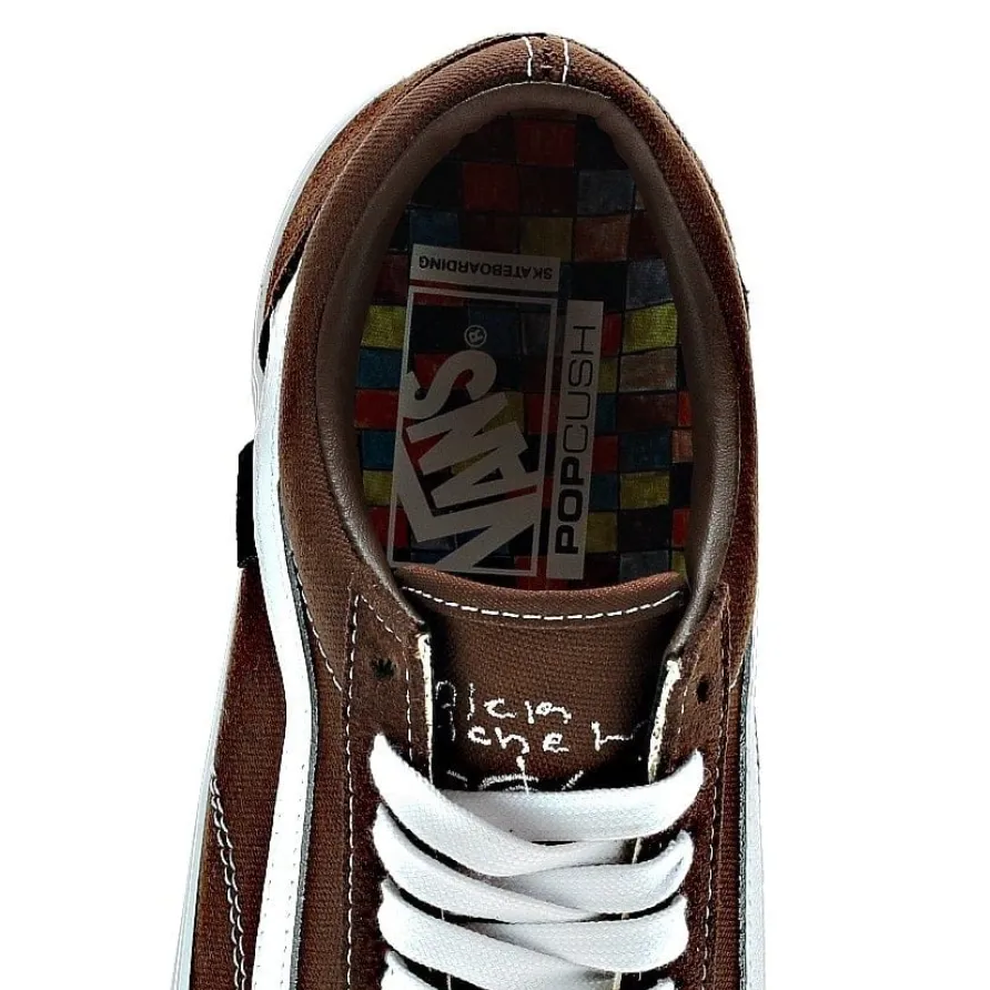 VANS SKATE OLD SKOOL NICK MICHEL BROWN / WHITE