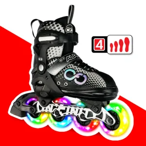 Warehouse Deal | ALPHA Black - Size Adjustable Inline Skates