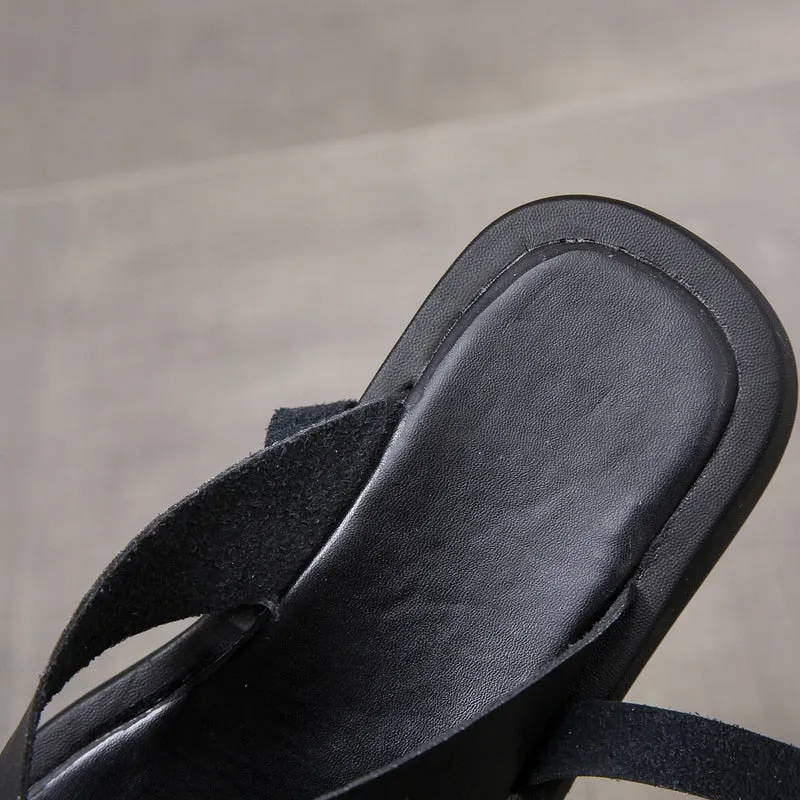 Wjczt Summer New Thick-soled Sandals Women's Platform Thick-soled Slip-toe Ankle Cross Buckle Sports Sandals Women Beach Shoes